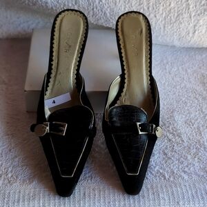 Black, Backless , Heeled, Unisa Brand Shoes